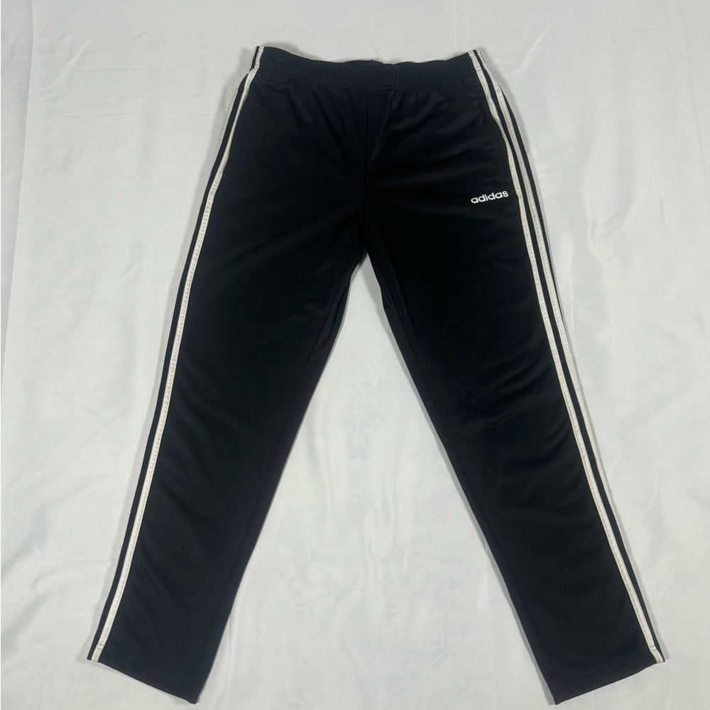 Large tall fit black Adidas nu metal track pants
